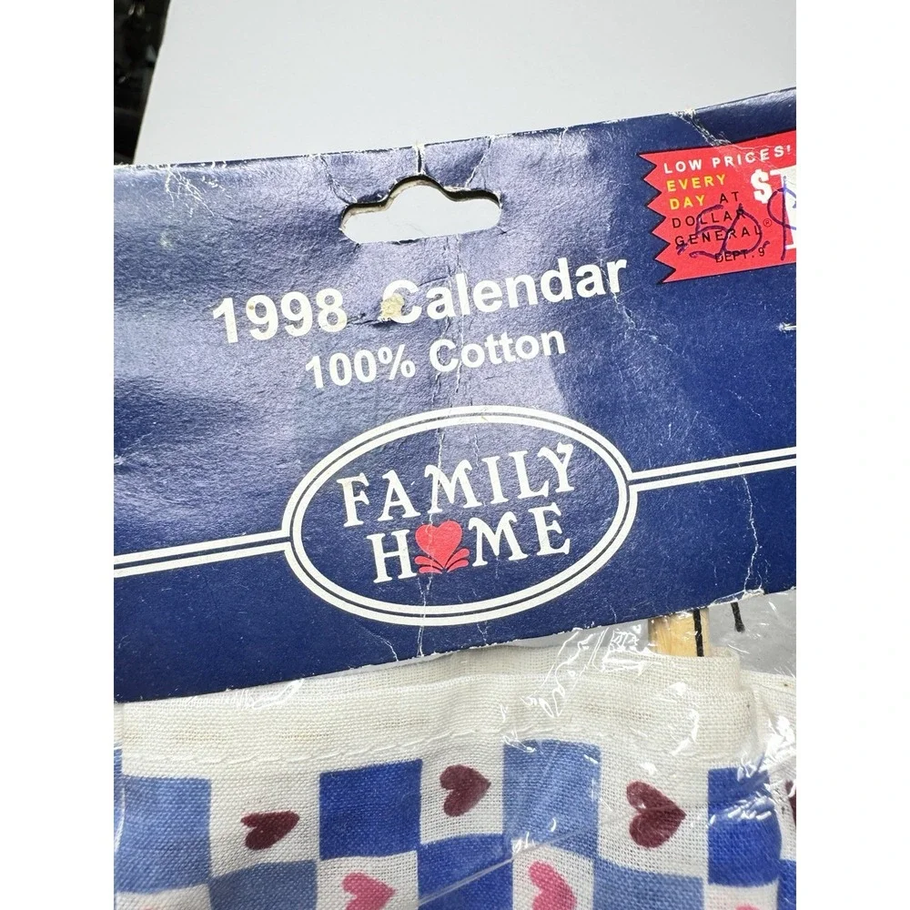 NOS Family Home 1998 Hanging Calendar Fresh Vegetables Scene